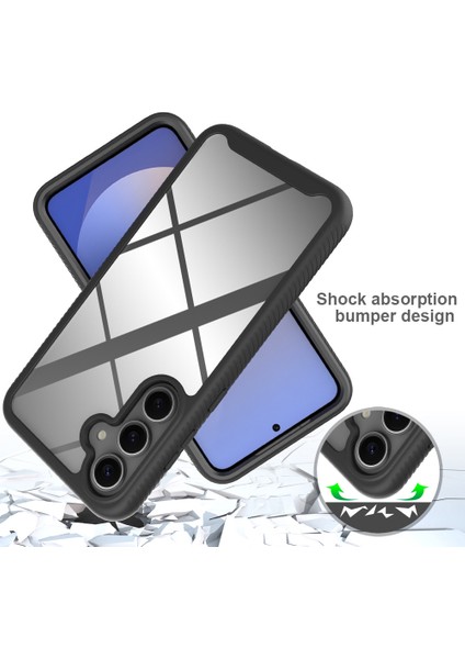 Samsung Galaxy S25 Kılıf Pc+Tpu Telefon Şeffaf Arka Kapak Pet Ekranlı Film-Koyu Mavi (Yurt Dışından) fırsatları