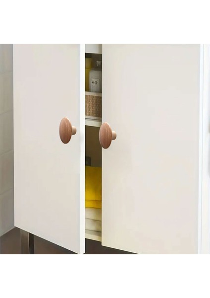 Bohem Plastik Dış Bükey Kulp Açık Ceviz Renk Mobilya Mutfak Dolap Dolabı Çekmece Kulpu Kulbu fırsatları