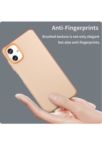 Samsung Galaxy A06 Kılıf Tpu+Pc Telefon Arka Kapak Mat Yarı Saydam Tasarım-Turuncu (Yurt Dışından) modelleri