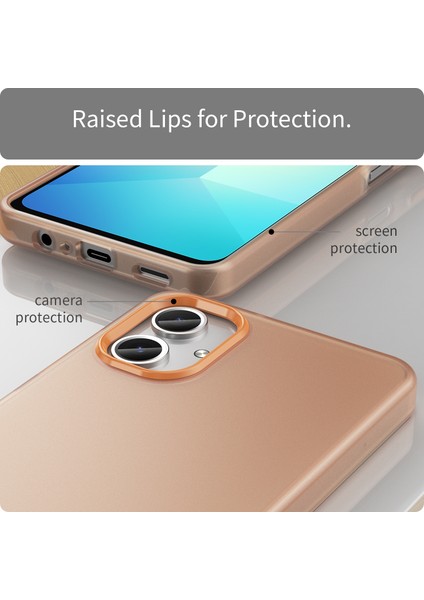 Samsung Galaxy A06 Kılıf Tpu+Pc Telefon Arka Kapak Mat Yarı Saydam Tasarım-Turuncu (Yurt Dışından) fırsatları