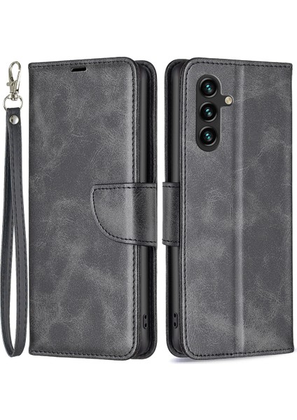 Samsung Galaxy A56 5g Kılıf Cüzdan Kart Yuvalı Darbeye Dayanıklı Pu Deri Kapak-Siyah (Yurt Dışından)
