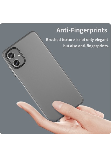 Samsung Galaxy A06 Kılıf Tpu+Pc Telefon Arka Kapak Mat Yarı Saydam Tasarım-Siyah (Yurt Dışından) modelleri