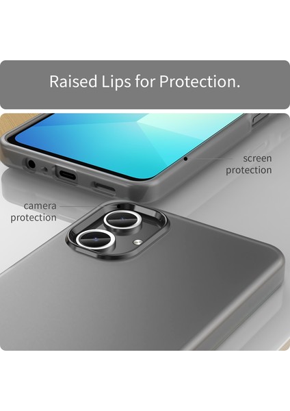Samsung Galaxy A06 Kılıf Tpu+Pc Telefon Arka Kapak Mat Yarı Saydam Tasarım-Siyah (Yurt Dışından) fırsatları