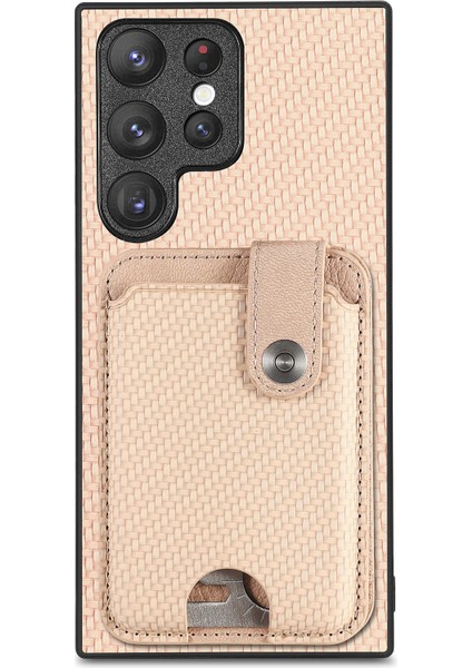 Samsung Galaxy S25 Ultra Kılıf Kart Yuvaları Kickstand Telefon Arka Kapak Kart Aracı Ile-Haki (Yurt Dışından)