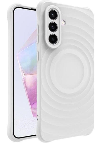 Imak Uc-6 Serisi Samsung Galaxy A36 5g Kılıf Su Damlası Doku Kaymaz Mat Tpu Kapak-Mat Beyaz (Yurt Dışından)