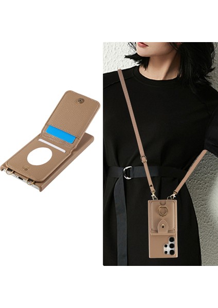 Samsung Galaxy S24 Ultra Kılıf Kart Tutuculu, Omuz Askılı Pc+Tpu Halkalı Kickstand Telefon Arka Kapak-Açık Taba (Yurt Dışından) indirimleri