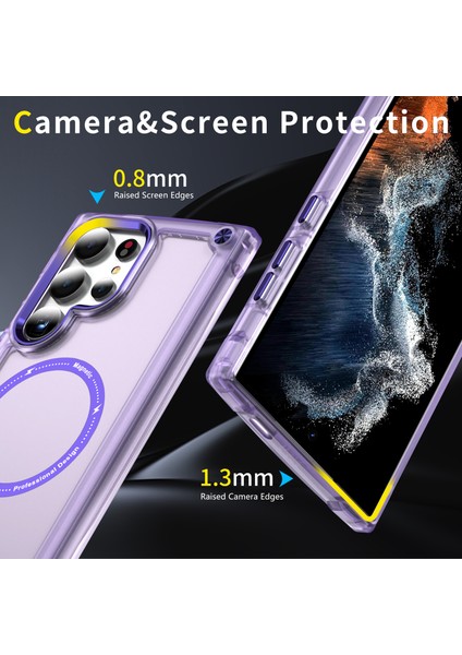 Samsung Galaxy S25 Ultra Kılıf Skin Touch Tpu+Pc Telefon Kılıfı Magsafe-Mor ile Uyumlu (Yurt Dışından) fiyatları