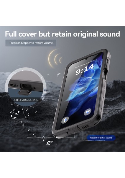 Redpepper Samsung Galaxy A16 5g/4g Kılıf IP68 Su Geçirmez Pc+Tpu Telefon Kapağı-Siyah (Yurt Dışından) modelleri