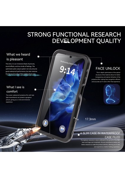 Redpepper Samsung Galaxy A16 5g/4g Kılıf IP68 Su Geçirmez Pc+Tpu Telefon Kapağı-Siyah (Yurt Dışından) fırsatları