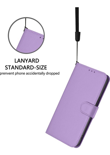 Samsung Galaxy A15 5g/galaxy A15 4g Kılıf Askı-Lavanta ile Düz Renk Cüzdan Deri Telefon Kılıfı Için (Yurt Dışından) modelleri