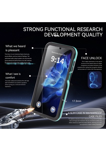 Redpepper Samsung Galaxy A16 5g/4g Kılıf IP68 Su Geçirmez Pc+Tpu Telefon Kapağı-Mavi (Yurt Dışından) fırsatları