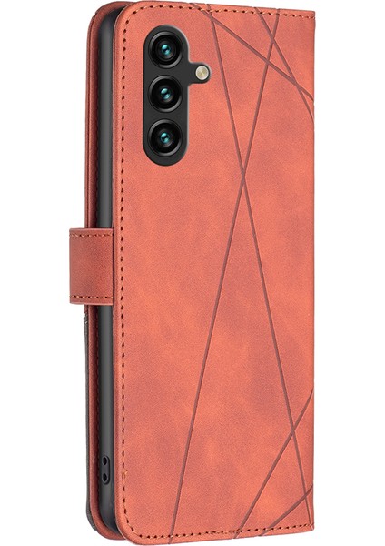 Samsung Galaxy A56 5g Kılıf Deri Telefon Kılıfı Cüzdan Standı-Kahverengi (Yurt Dışından)
