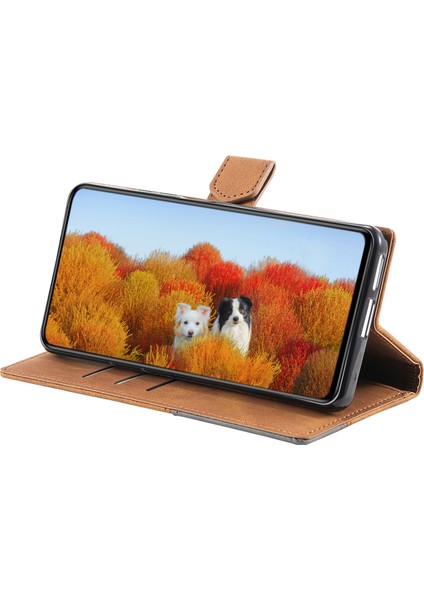 Ttudrch Stil 004 Samsung Galaxy A56 5g Deri Kılıf Rfıd Engelleme Cüzdan Halkalı Telefon Kılıfı Kapak Kayış-Kahverengi (Yurt Dışından)