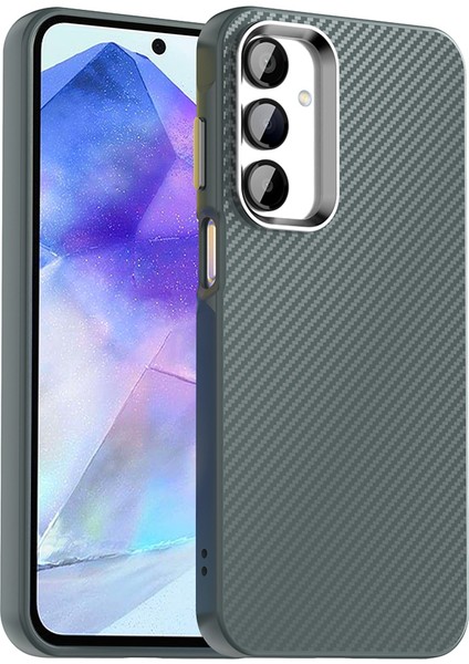 Samsung Galaxy A35 5g Kılıf Cep Telefonu Hibrit Arka Kapak Karbon Fiber Doku-Gri (Yurt Dışından)