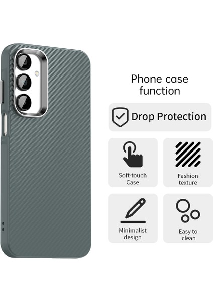Samsung Galaxy A35 5g Kılıf Cep Telefonu Hibrit Arka Kapak Karbon Fiber Doku-Gri (Yurt Dışından) fiyatları