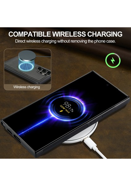 Lc.ımeeke Samsung Galaxy S24 Ultra Manyetik Kılıf Magsafe Deri + Tpu ile Uyumlu Arka Kapak-Siyah (Yurt Dışından) fırsatları