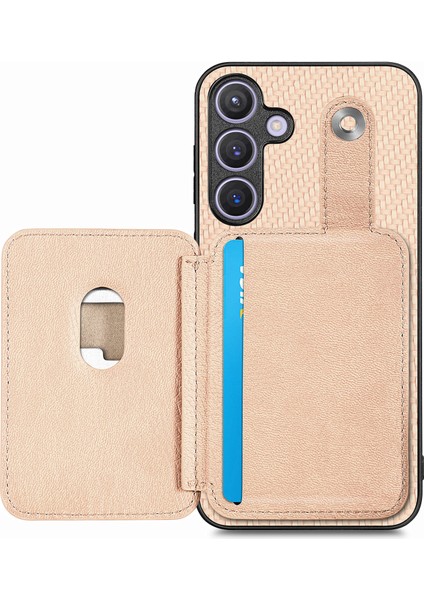 Samsung Galaxy S25 Kılıf Kart Yuvaları Kickstand Telefon Arka Kapak Kart Aracı-Haki Için (Yurt Dışından) fiyatları