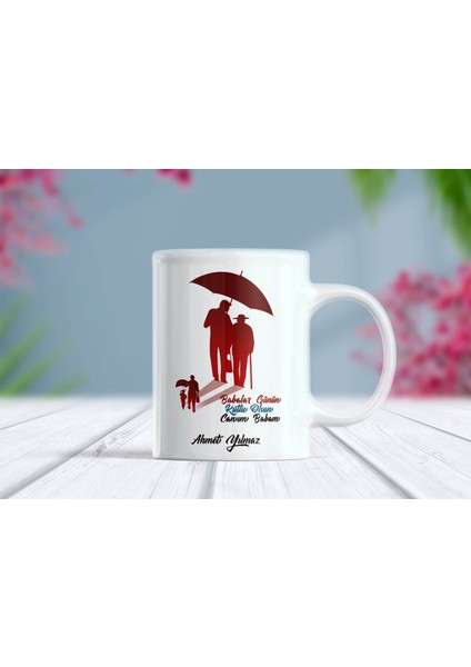 Babalar Günün Kutlu Olsun Isimli Babaya Özel Kupa Bardak