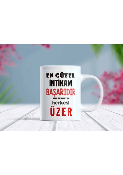 En Güzel Intikam Başarıdır Yazılı Kupa Bardak