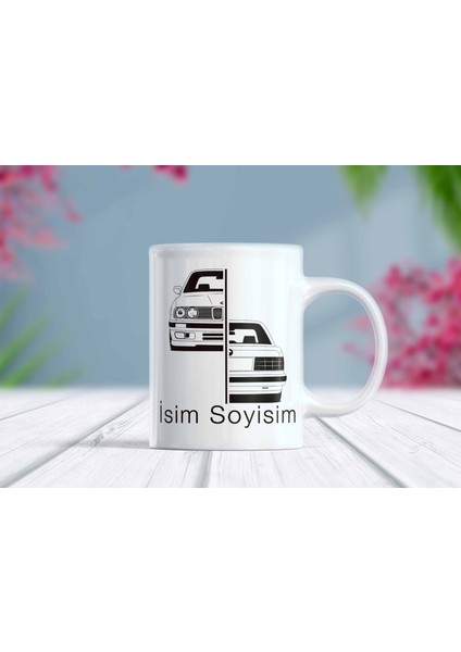 Bmw Otomobil Tasarımlı Isim Özelleştirilebilir Kupa Bardak