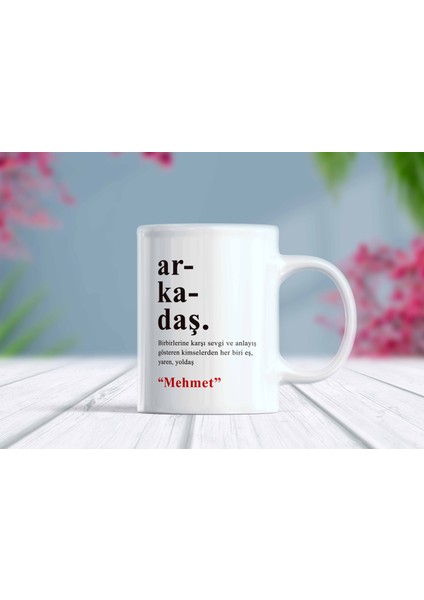Arkadaş Sözlük Isim Yazılı Özelleştirilebilir Kupa Bardak
