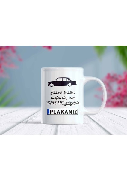Tofaş Otomobil Tasarımlı Plaka Eklenir Özelleştirilebilir Kupa Bardak