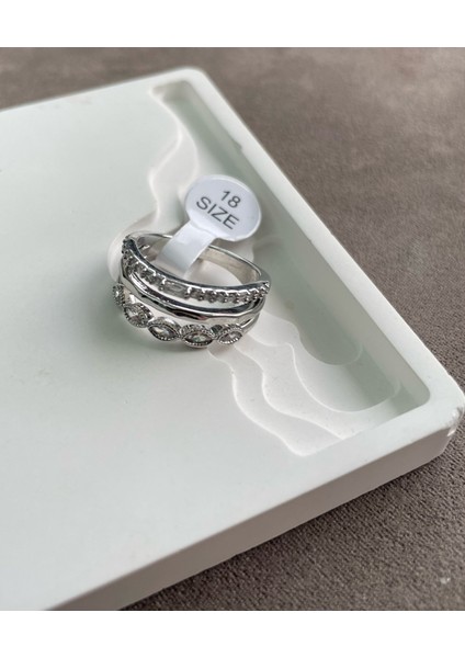 Taşlı Silver Yüzük
