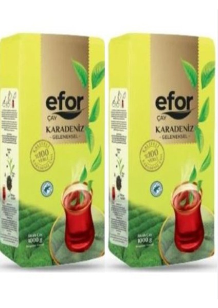 Siyah Çay Karadeniz Bergamot Aromalı 1 kg x 2