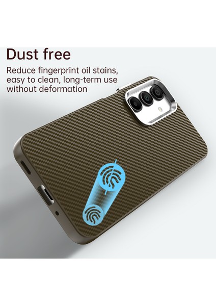 Samsung Galaxy A55 5g Kılıf Cep Telefonu Hibrit Arka Kapak Karbon Fiber Doku-Kahverengi (Yurt Dışından) fırsatları