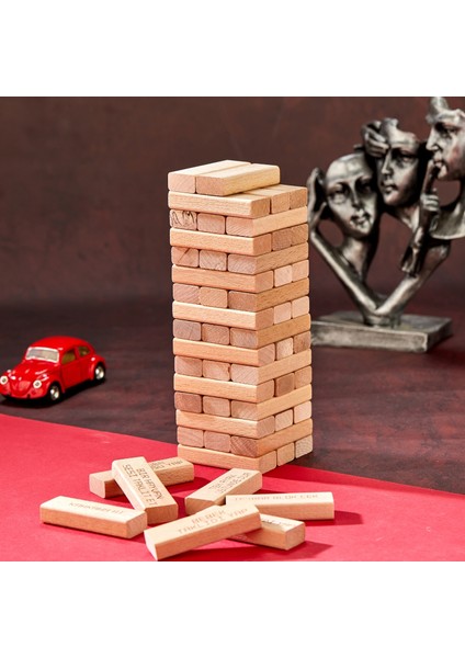 Cezalı Jenga Denge Oyunu Cezalı Tower Büyük Boy 54 Parça