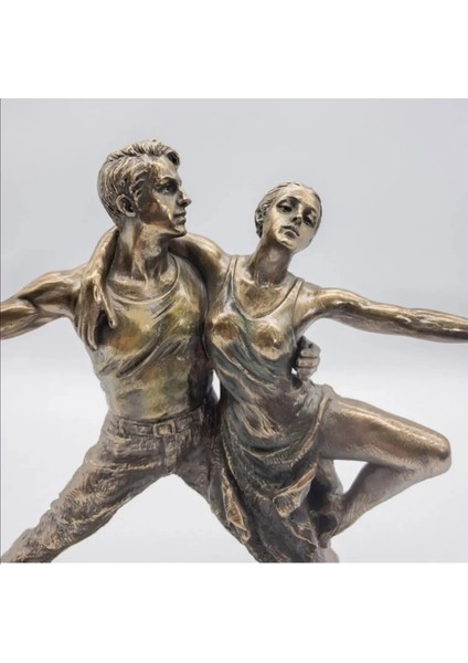 Hediyelik Poliserin Biblo Tangocu Çift 25 x 24 x 9,5 cm Bronz Kaplama Sanat 1 Adet fiyatları