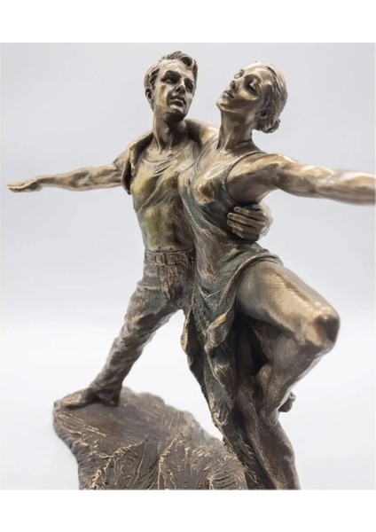 Hediyelik Poliserin Biblo Tangocu Çift 25 x 24 x 9,5 cm Bronz Kaplama Sanat 1 Adet modelleri