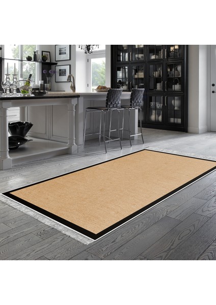 Kaymaz Dijital Mutfak & Salon Halı Toprak Saçaklı Dokuma E5001 Açık Kahverengi indirimleri