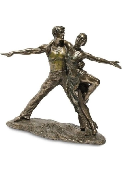 Hediyelik Poliserin Biblo Tangocu Çift 25 x 24 x 9,5 cm Bronz Kaplama Sanat 1 Adet indirimleri