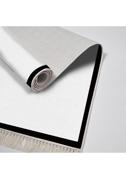 Kaymaz Dijital Mutfak & Salon Halı Toprak Saçaklı Dokuma E5001 Açık Gri fırsatları