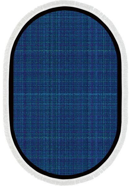 Kaymaz Dijital Mutfak & Salon Halı Toprak Saçaklı Oval Dokuma E5007 Koyu Mavi fiyatları