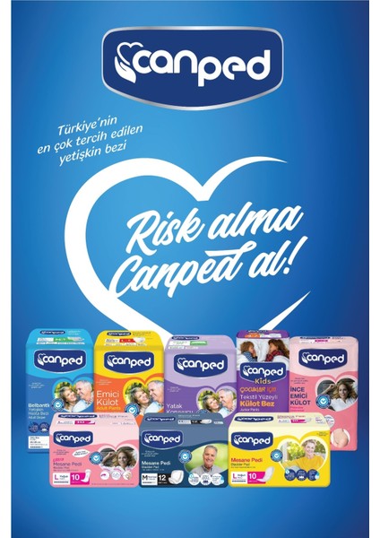 Hasta Bezi Yetişkin Bel Bantlı L - Large - Büyük Boy (Gece) 42 Adet modelleri