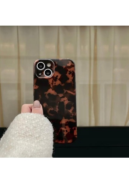 Apple iPhone Vintage Amber Leopar Desenli Kahve Siyah Geçişli Silikon Telefon Kılıfı fiyatları