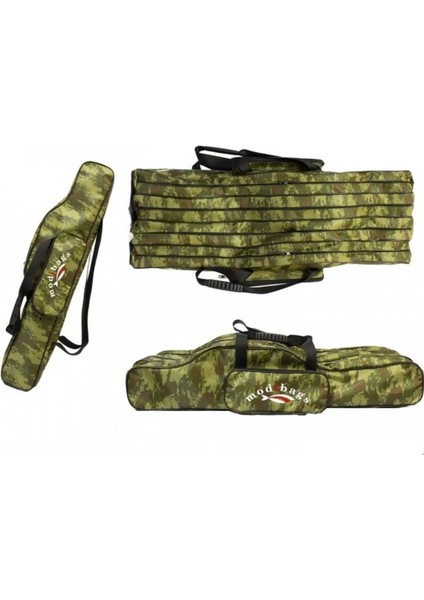 140CM 4 Gözlü Kamuflaj Olta Çantası