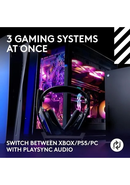 G Astro A50 x Lıghtspeed Kablosuz Oyun Kulaklığı + Baz Istasyonu Siyah Playsync Audio
