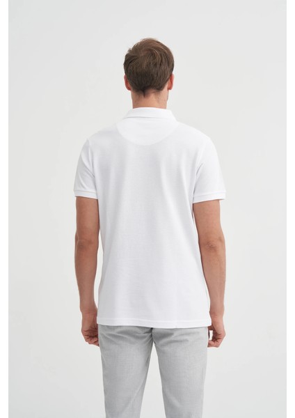 Beyaz Erkek Polo Yaka T-Shirt 4613 modelleri