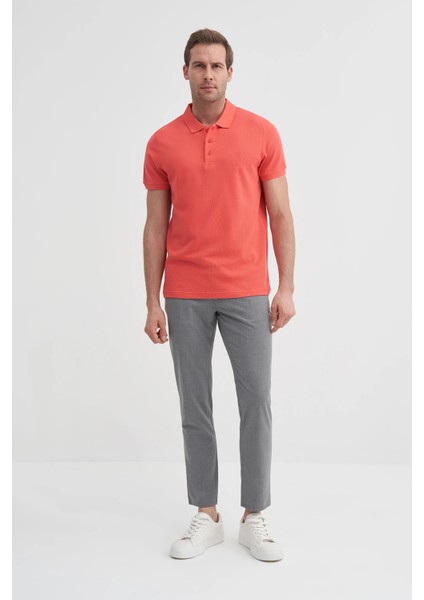 Turuncu Erkek Polo Yaka T-Shirt 4613