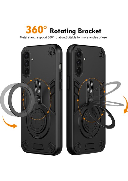 Samsung Galaxy A36 5g Kılıf Dönebilen Kickstand Pc+Tpu Düşmeye Telefon Kapağı-Siyah (Yurt Dışından) fiyatları
