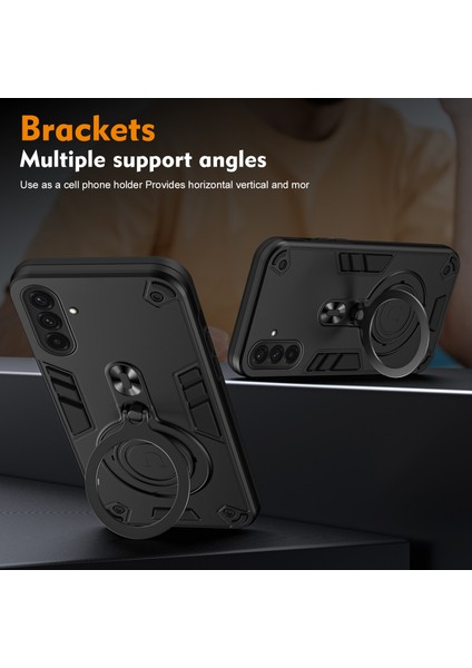 Samsung Galaxy A36 5g Kılıf Dönebilen Kickstand Pc+Tpu Düşmeye Telefon Kapağı-Siyah (Yurt Dışından) fırsatları