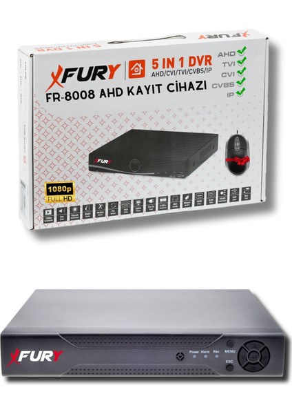 5 Kameralı Set Full Hd Gece Renkli Görüş-Cepten İzle-Su Geçirmez Güvenlik Kamerası Seti 320GB