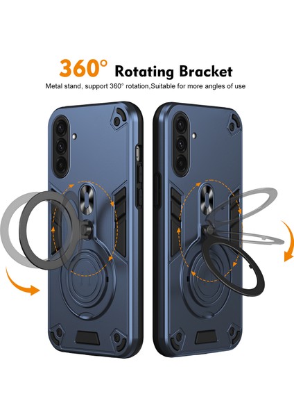Samsung Galaxy A36 5g Kılıf Dönebilen Kickstand Pc+Tpu Düşmeye Telefon Kapağı-Mavi (Yurt Dışından) fiyatları