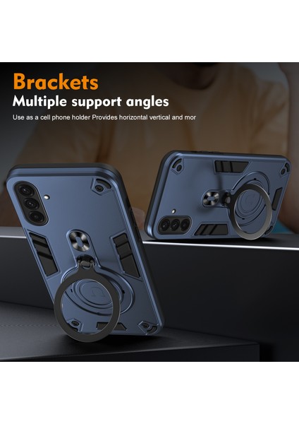 Samsung Galaxy A36 5g Kılıf Dönebilen Kickstand Pc+Tpu Düşmeye Telefon Kapağı-Mavi (Yurt Dışından) fırsatları