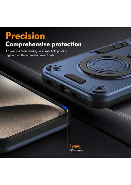 Samsung Galaxy A36 5g Kılıf Dönebilen Kickstand Pc+Tpu Düşmeye Telefon Kapağı-Mavi (Yurt Dışından) indirimleri