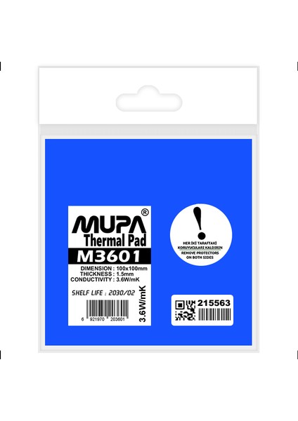 Termal Ped / Thermal Pad 1.5mm 3.6w/mk 100x100mm M3601
