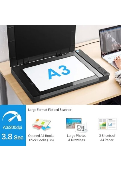 Vıısan VF3240 Geniş Formatlı Düz Yataklı Tarayıcı A3